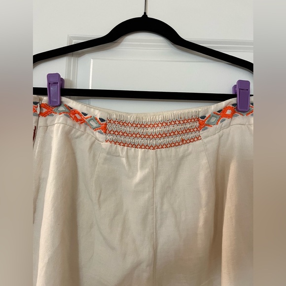 Anthropologie Embroidered Wide Leg Pants - Picture 5 of 6